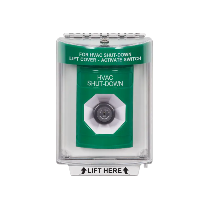 Standard Labeling, Buttons With Universal Stopper Flush, Key To Activate, Green, SS2133HV-EN