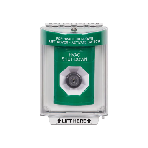 Standard Labeling, Buttons With Universal Stopper Flush, Key To Activate, Green, SS2133HV-EN