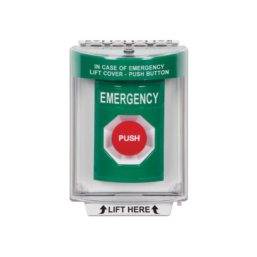 Standard Labeling, Buttons With Universal Stopper Flush, Momentary, Green, SS2134EM-EN