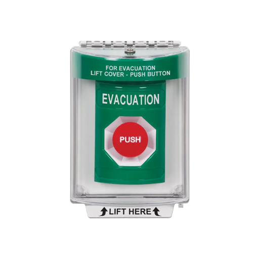 Standard Labeling, Buttons With Universal Stopper Flush, Momentary, Green, SS2134EV-EN