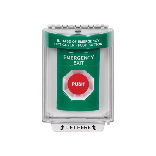 Standard Labeling, Buttons With Universal Stopper Flush, Momentary, Green, SS2134EX-EN