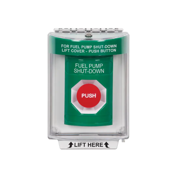 Standard Labeling, Buttons With Universal Stopper Flush, Momentary, Green, SS2134PS-EN