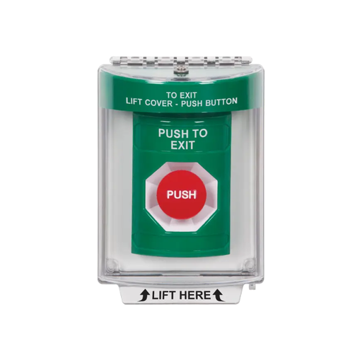 Standard Labeling, Buttons With Universal Stopper Flush, Momentary, Green, SS2134PX-EN