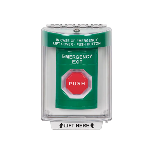 Standard Labeling, Buttons With Universal Stopper Flush, Momentary Illuminated, Green, SS2135EX-EN