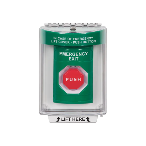 Standard Labeling, Buttons With Universal Stopper Flush, Pneumatic Illuminated, Green, SS2138EX-EN