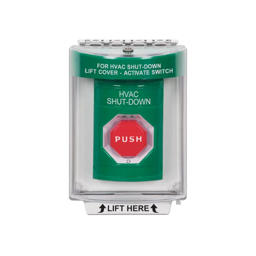 Standard Labeling, Buttons With Universal Stopper Flush, Turn To Reset Illuminated, Green, SS2139HV-EN