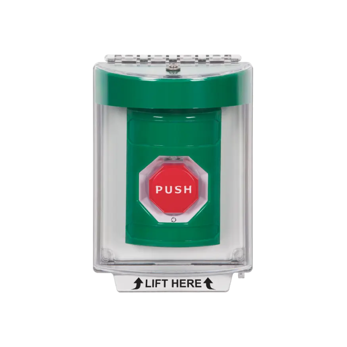 Standard Labeling, Buttons With Universal Stopper Flush, Turn To Reset Illuminated, Green, SS2139NT-EN