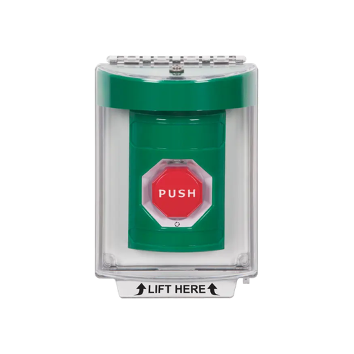 Standard Labeling, Buttons With Universal Stopper Flush, Turn To Reset Illuminated, Green, SS2139NT-EN