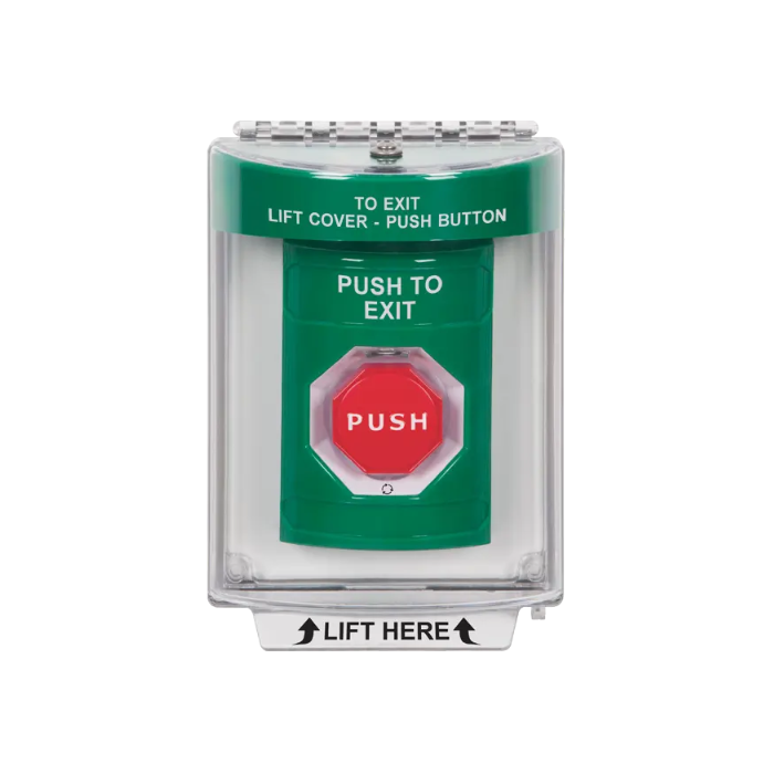 Standard Labeling, Buttons With Universal Stopper Flush, Turn To Reset Illuminated, Green, SS2139PX-EN