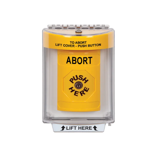Standard Labeling, Buttons With Universal Stopper Flush, Key To Reset, Yellow, SS2230AB-EN
