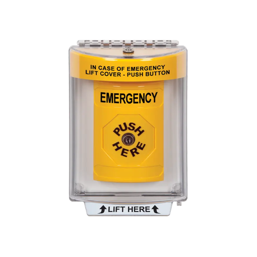 Standard Labeling, Buttons With Universal Stopper Flush, Key To Reset, Yellow, SS2230EM-EN