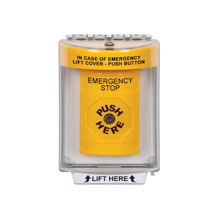 Standard Labeling, Buttons With Universal Stopper Flush, Key To Reset, Yellow, SS2230ES-EN