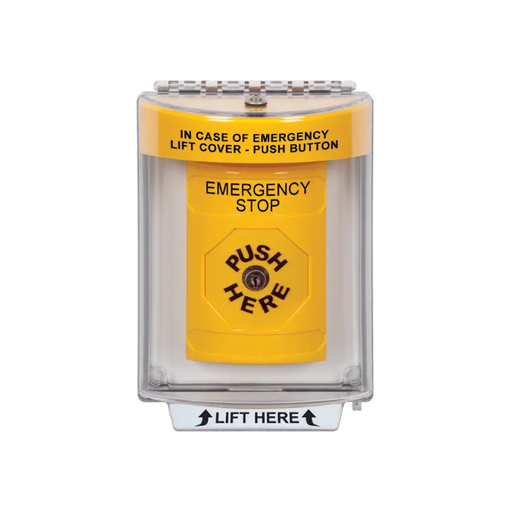 Standard Labeling, Buttons With Universal Stopper Flush, Key To Reset, Yellow, SS2230ES-EN
