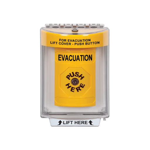 Standard Labeling, Buttons With Universal Stopper Flush, Key To Reset, Yellow, SS2230EV-EN