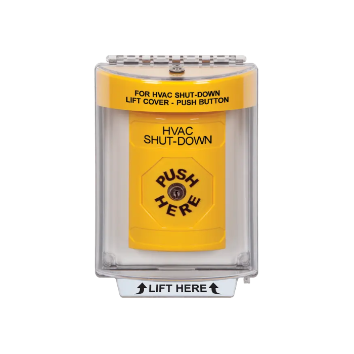 Standard Labeling, Buttons With Universal Stopper Flush, Key To Reset, Yellow, SS2230HV-EN