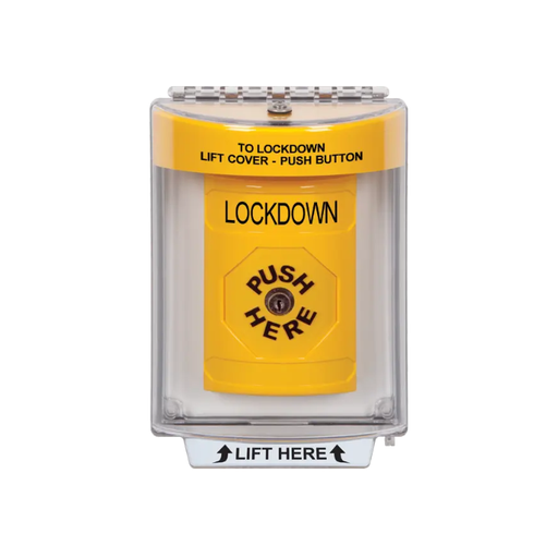 Standard Labeling, Buttons With Universal Stopper Flush, Key To Reset, Yellow, SS2230LD-EN