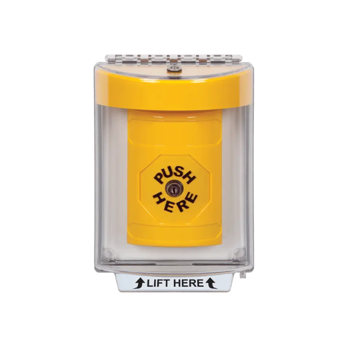 Standard Labeling, Buttons With Universal Stopper Flush, Key To Reset, Yellow, SS2230NT-EN