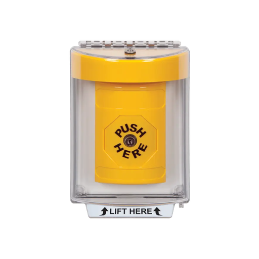 Standard Labeling, Buttons With Universal Stopper Flush, Key To Reset, Yellow, SS2230NT-EN