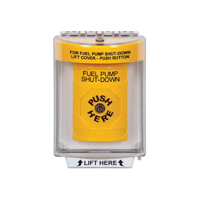 Standard Labeling, Buttons With Universal Stopper Flush, Key To Reset, Yellow, SS2230PS-EN