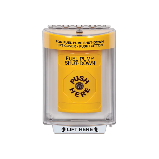 Standard Labeling, Buttons With Universal Stopper Flush, Key To Reset, Yellow, SS2230PS-EN
