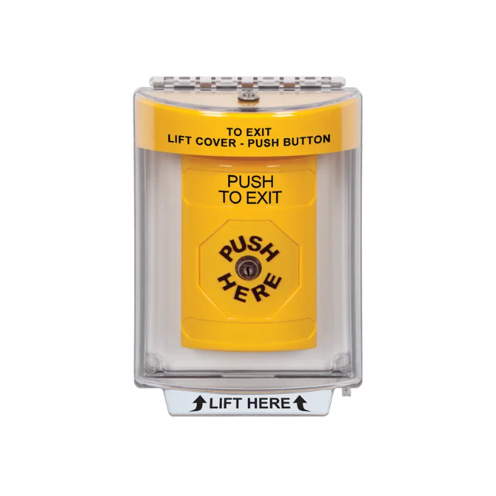 Standard Labeling, Buttons With Universal Stopper Flush, Key To Reset, Yellow, SS2230PX-EN