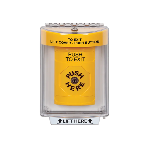 Standard Labeling, Buttons With Universal Stopper Flush, Key To Reset, Yellow, SS2230PX-EN