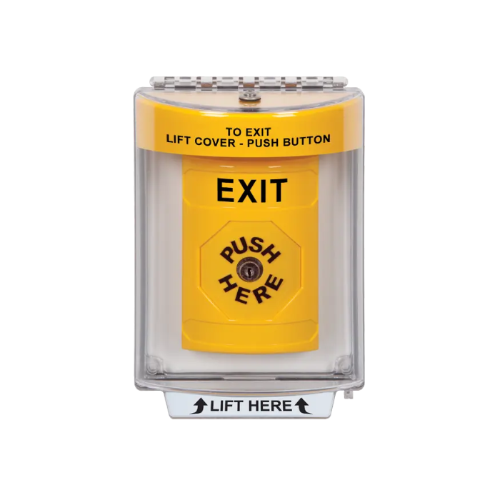 Standard Labeling, Buttons With Universal Stopper Flush, Key To Reset, Yellow, SS2230XT-EN