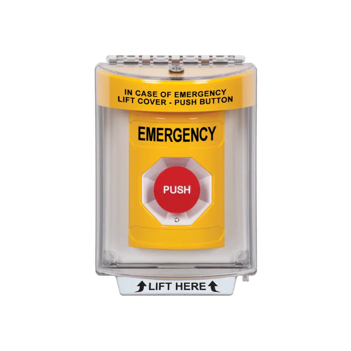 Standard Labeling, Buttons With Universal Stopper Flush, Turn To Reset, Yellow, SS2231EM-EN