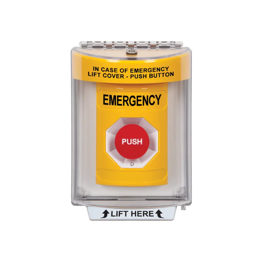 Standard Labeling, Buttons With Universal Stopper Flush, Turn To Reset, Yellow, SS2231EM-EN