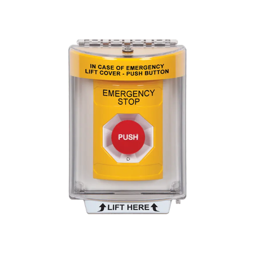 Standard Labeling, Buttons With Universal Stopper Flush, Turn To Reset, Yellow, SS2231ES-EN