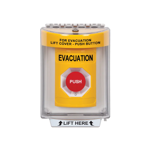 Standard Labeling, Buttons With Universal Stopper Flush, Turn To Reset, Yellow, SS2231EV-EN