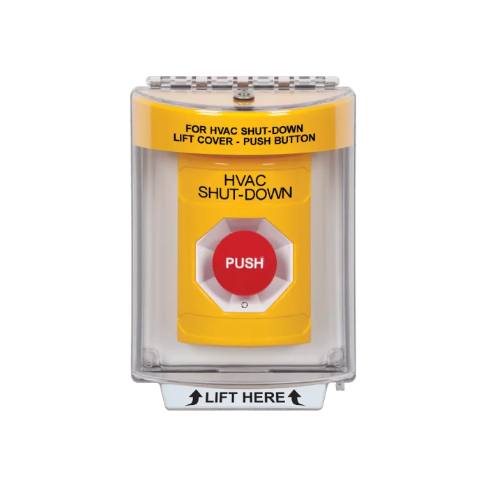 Standard Labeling, Buttons With Universal Stopper Flush, Turn To Reset, Yellow, SS2231HV-EN