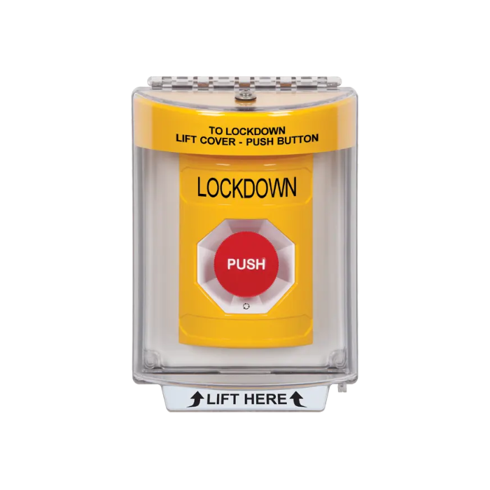 Standard Labeling, Buttons With Universal Stopper Flush, Turn To Reset, Yellow, SS2231LD-EN