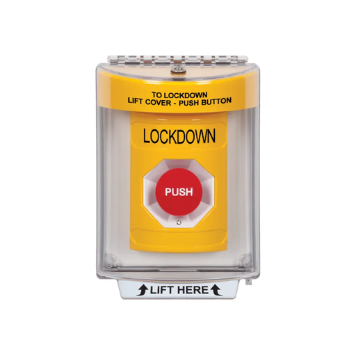 Standard Labeling, Buttons With Universal Stopper Flush, Turn To Reset, Yellow, SS2231LD-EN