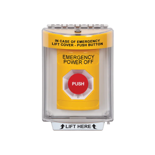 Standard Labeling, Buttons With Universal Stopper Flush, Turn To Reset, Yellow, SS2231PO-EN