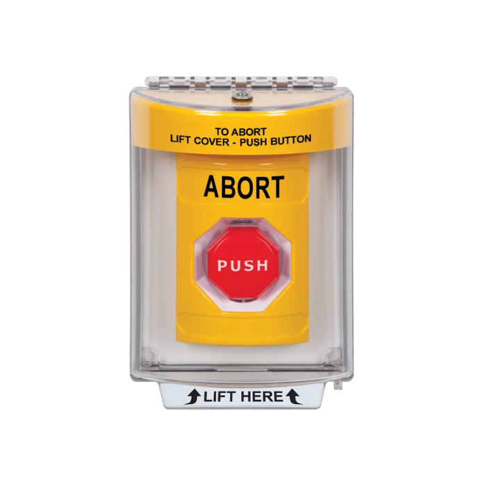 Standard Labeling, Buttons With Universal Stopper Flush, Key To Reset Illuminated, Yellow, SS2232AB-EN