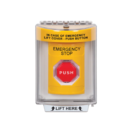 Standard Labeling, Buttons With Universal Stopper Flush, Key To Reset Illuminated, Yellow, SS2232ES-EN