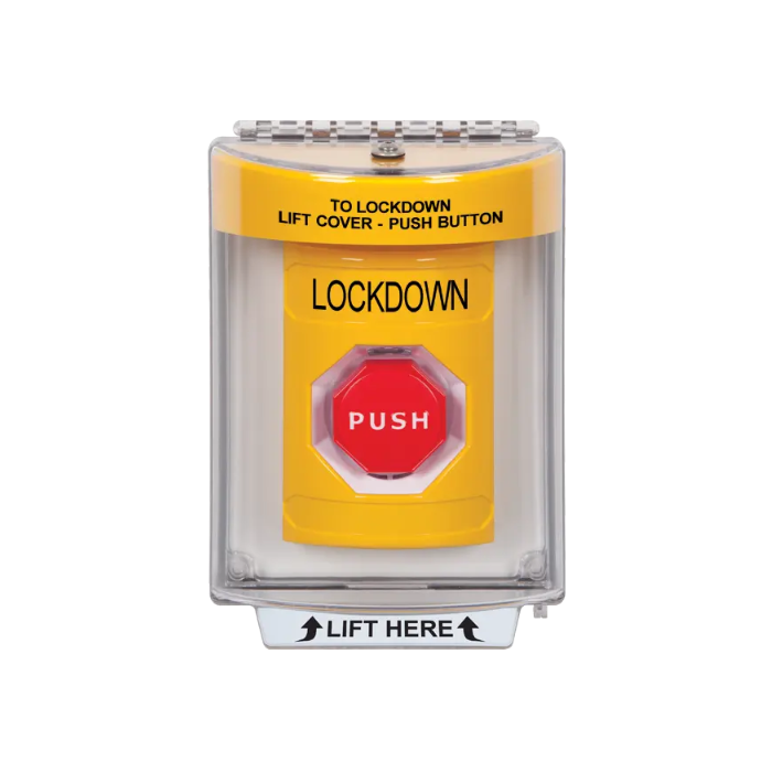 Standard Labeling, Buttons With Universal Stopper Flush, Key To Reset Illuminated, Yellow, SS2232LD-EN