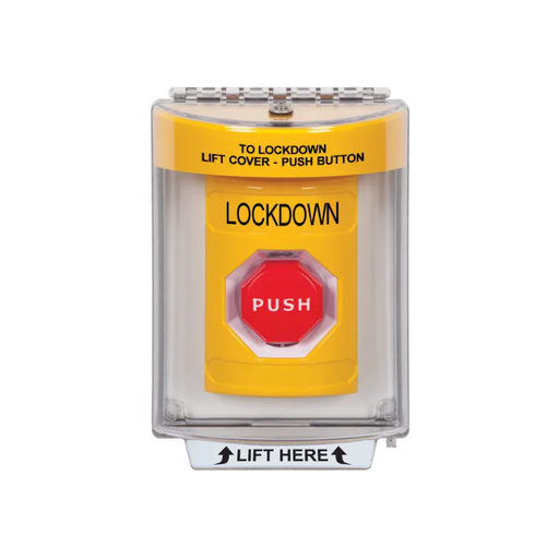 Standard Labeling, Buttons With Universal Stopper Flush, Key To Reset Illuminated, Yellow, SS2232LD-EN