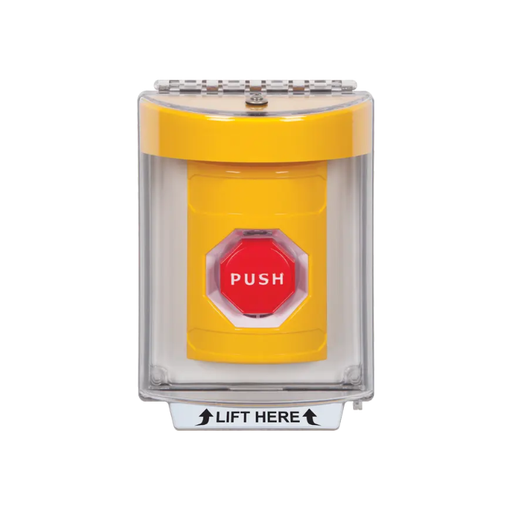 Standard Labeling, Buttons With Universal Stopper Flush, Key To Reset Illuminated, Yellow, SS2232NT-EN
