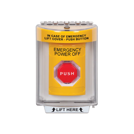 Standard Labeling, Buttons With Universal Stopper Flush, Key To Reset Illuminated, Yellow, SS2232PO-EN