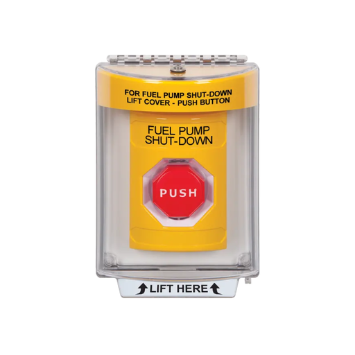 Standard Labeling, Buttons With Universal Stopper Flush, Key To Reset Illuminated, Yellow, SS2232PS-EN