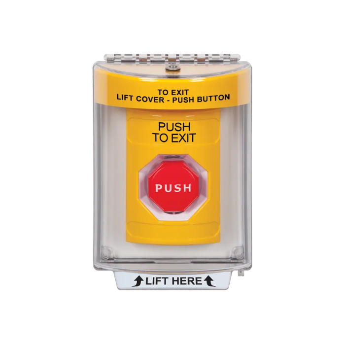 Standard Labeling, Buttons With Universal Stopper Flush, Key To Reset Illuminated, Yellow, SS2232PX-EN