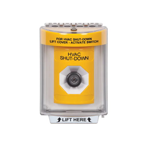 Standard Labeling, Buttons With Universal Stopper Flush, Key To Activate, Yellow, SS2233HV-EN