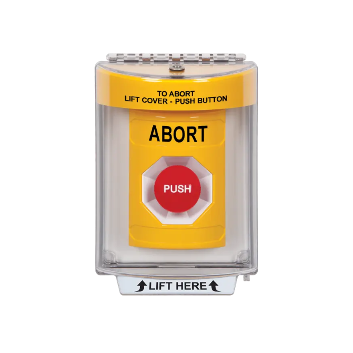 Standard Labeling, Buttons With Universal Stopper Flush, Momentary, Yellow, SS2234AB-EN