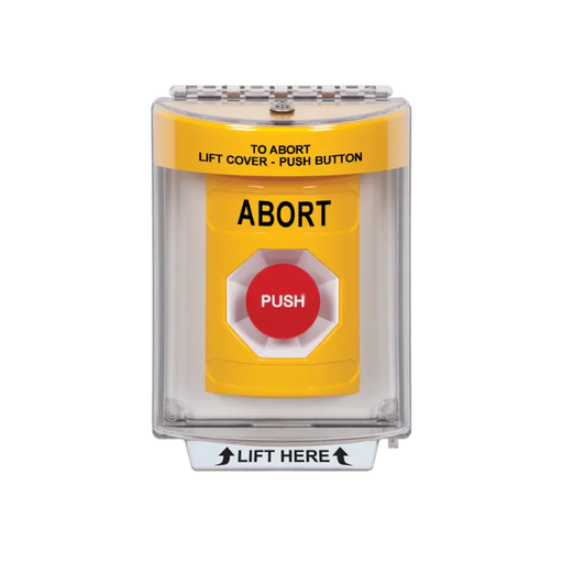 Standard Labeling, Buttons With Universal Stopper Flush, Momentary, Yellow, SS2234AB-EN