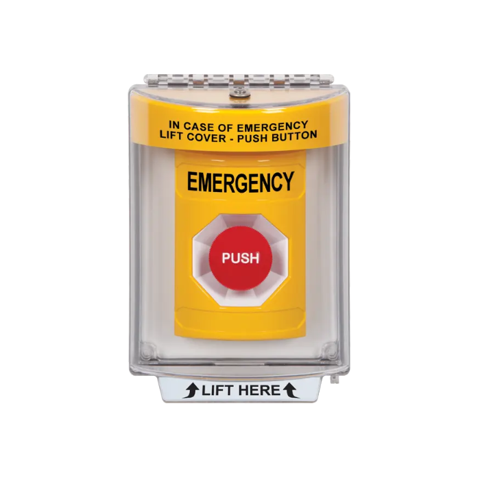 Standard Labeling, Buttons With Universal Stopper Flush, Momentary, Yellow, SS2234EM-EN