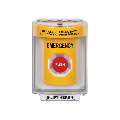 Standard Labeling, Buttons With Universal Stopper Flush, Momentary, Yellow, SS2234EM-EN