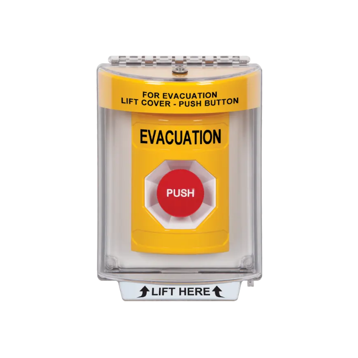 Standard Labeling, Buttons With Universal Stopper Flush, Momentary, Yellow, SS2234EV-EN