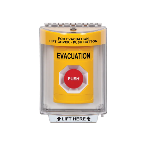 Standard Labeling, Buttons With Universal Stopper Flush, Momentary, Yellow, SS2234EV-EN